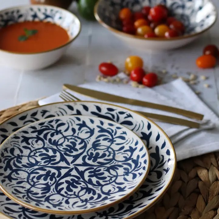 Héraclée Middag Blå - 27 cm. (6)