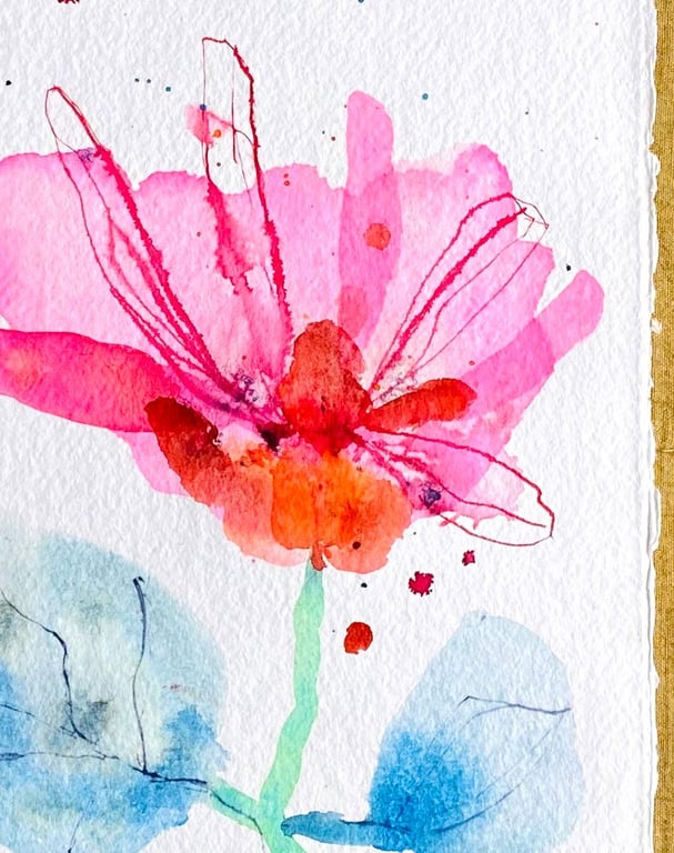 Pink single blomst #1 billede 3