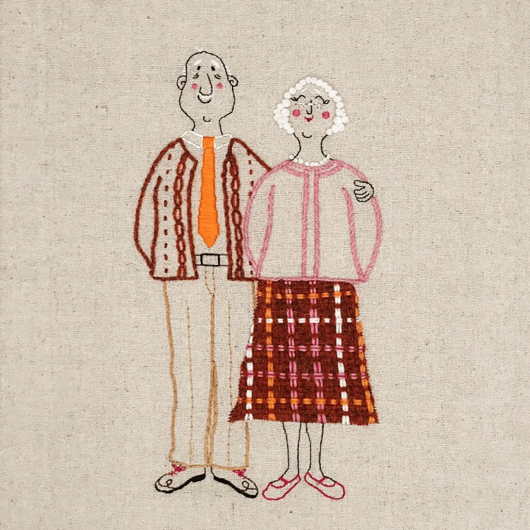 Fin i tøjet – broderi 30 x 40 cm billede 2