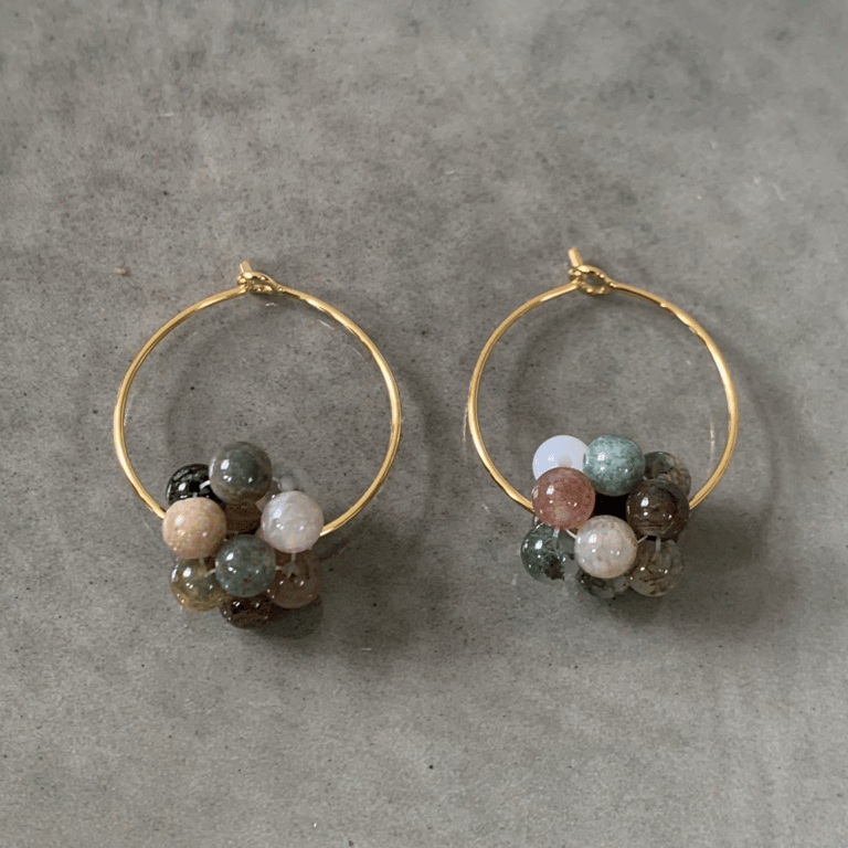 Fancy jaspis Berries øreringe 