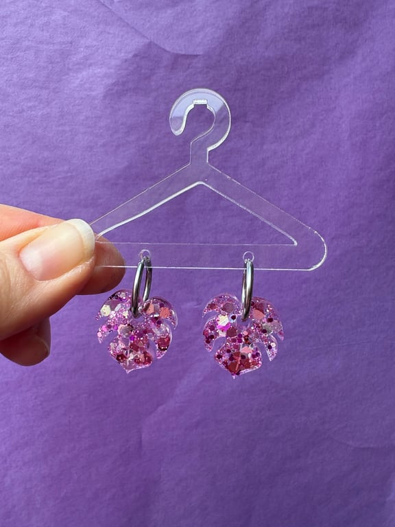 Smukke mini monstera i creol (Rosa/pink glimmer)