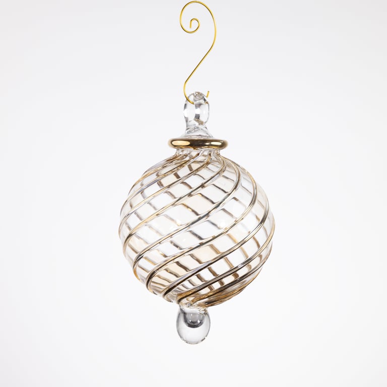 JULEKUGLE DESIGN 1004 GOLDEN MED GULD billede 2