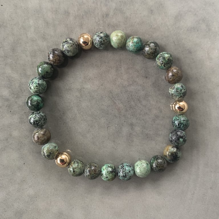 Afrikansk turkis armbånd 6mm