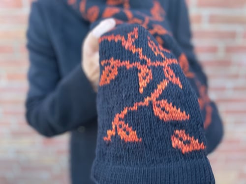 Autumn Leaves Scarf strikkeopskrift (5)
