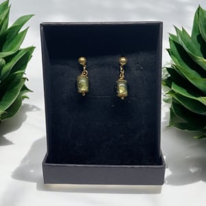 Grønne øreringe  – produktbillede