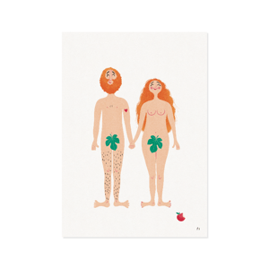 Eva &amp; Adam – orange – plakat – produktbillede
