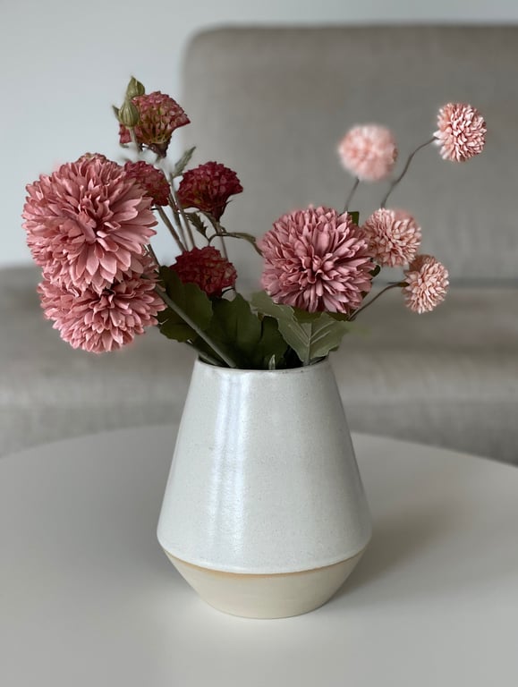 Vase, creme - 17 cm