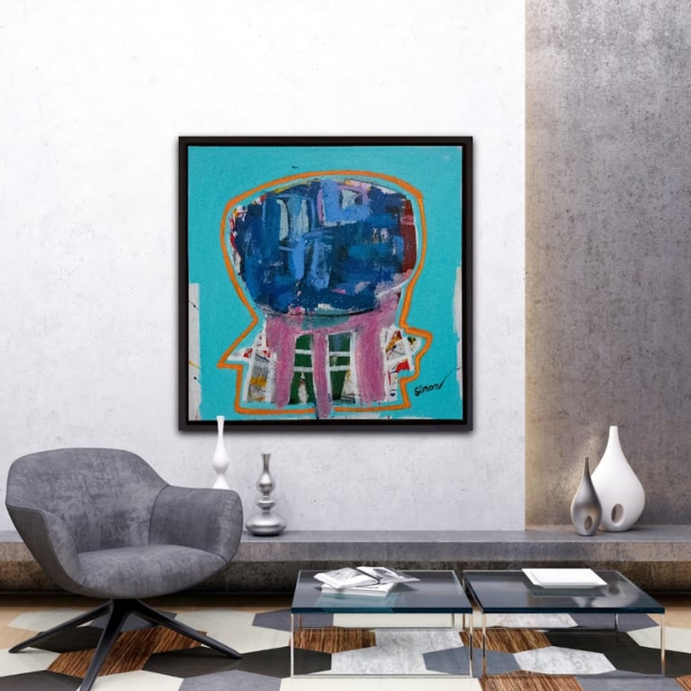 #1119 Maleri 100X100 cm SOLD billede 3