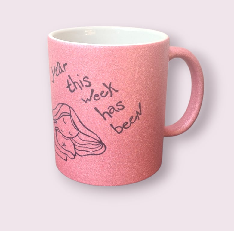 Krus: what a fuckin year Pink glimmer billede 2