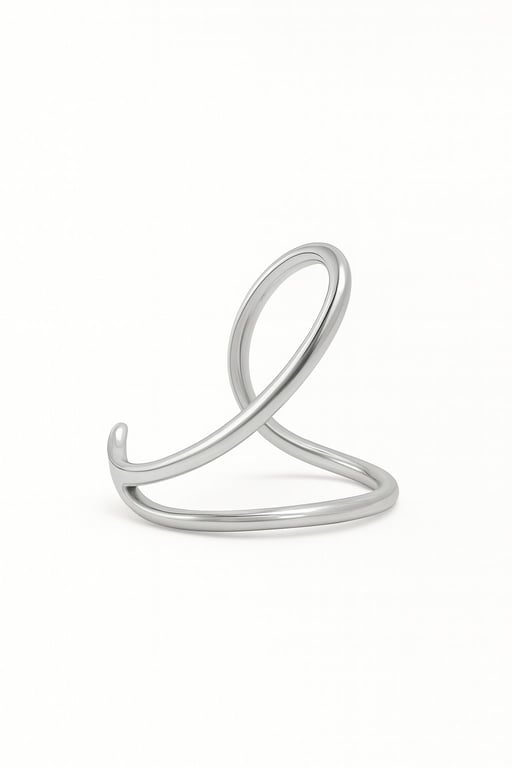 INEL Wave Cuff Silver billede 2