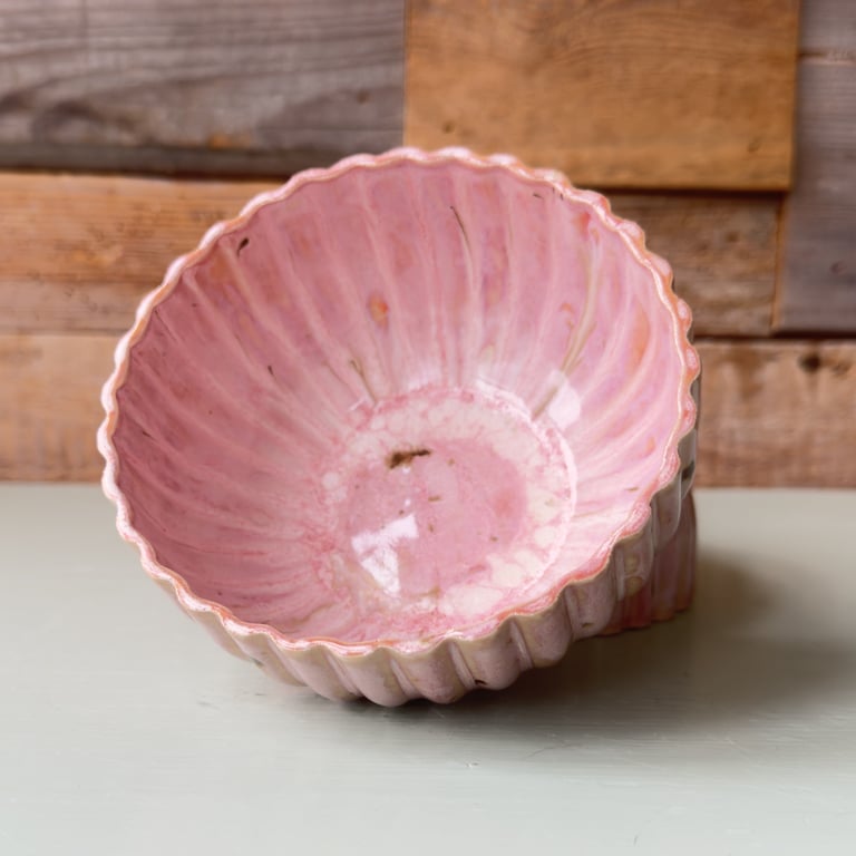 Rilla skål i lyserød billede 2