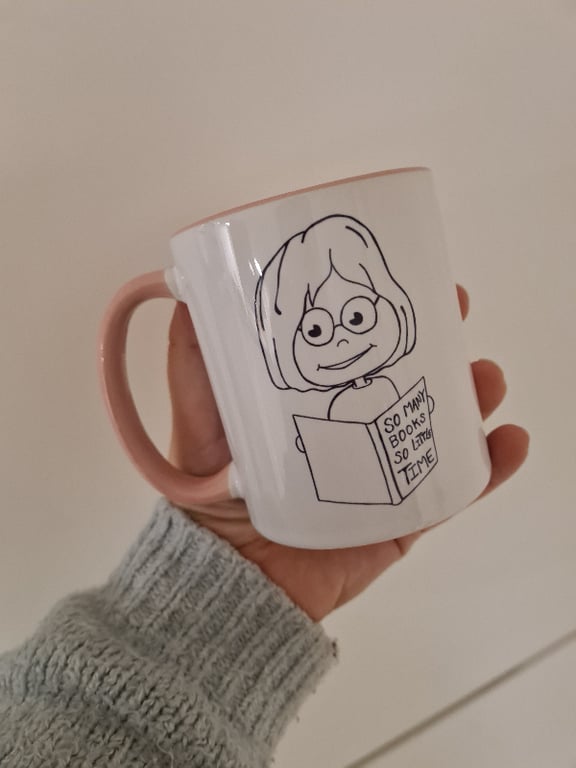 Krus: so many books so little time Rosa billede 2