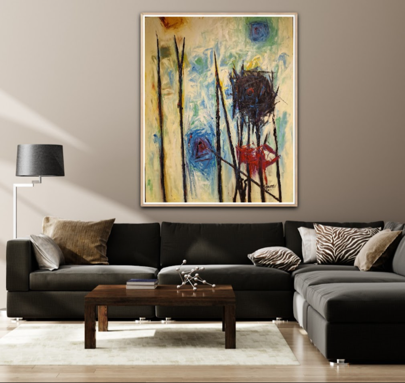 #1148 Maleri 120X150cm SOLD billede 3