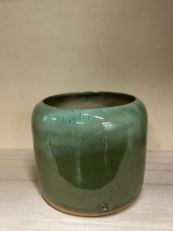 Vase 5 grøn blank