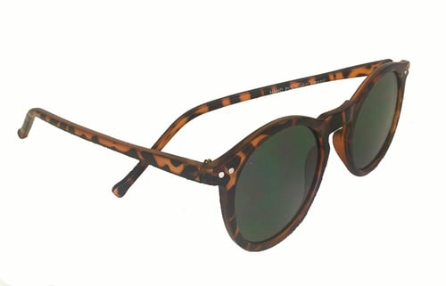 Mat leopardbrun runde solbrille (2)