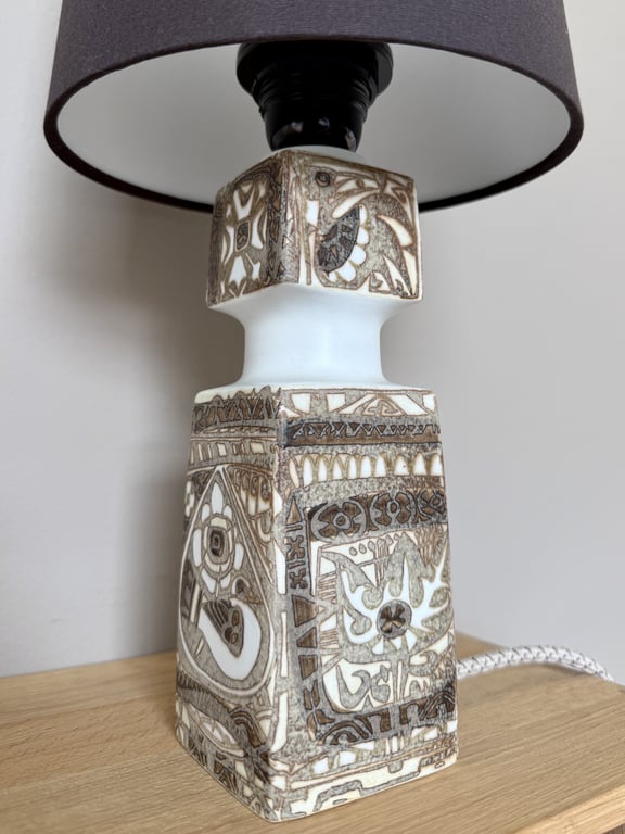 Upcycled vintage bordlampe - Royal Copenhagen billede 2