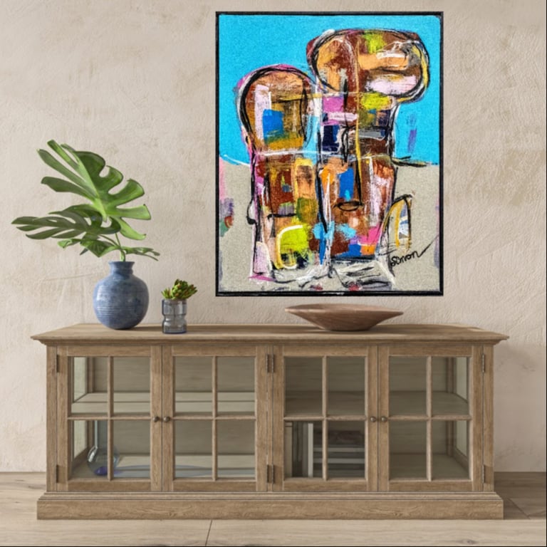 #1111 Maleri 80X 100cm  SOLD billede 3