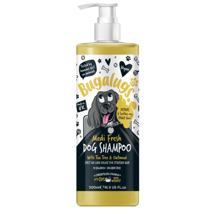 Bugalugs Hundeshampoo mod kløe med Havre og Tea Tree (500ml)