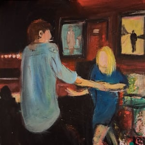 BEMÆRK AUTOGENERERET TEKST:)Swing om på Amigo bar,30x30 akryl – produktbillede