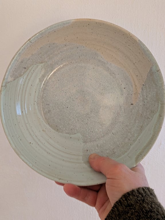 Skål/dyb tallerken mint/beige billede 2