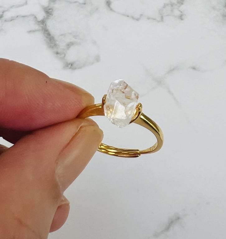 BeYou ring med en Herkimer diamant nr.12