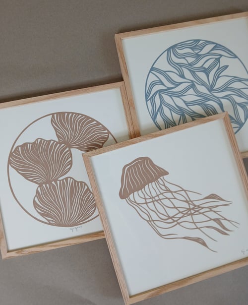 30x30cm- gople nr 94, nougat. indrammet