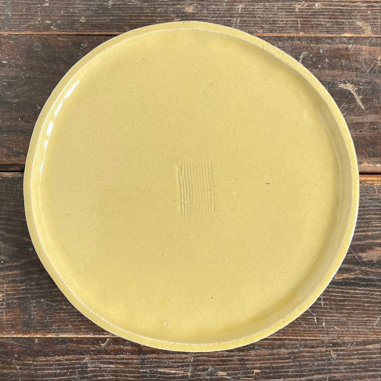 Frokost/kagetallerken, lysegul