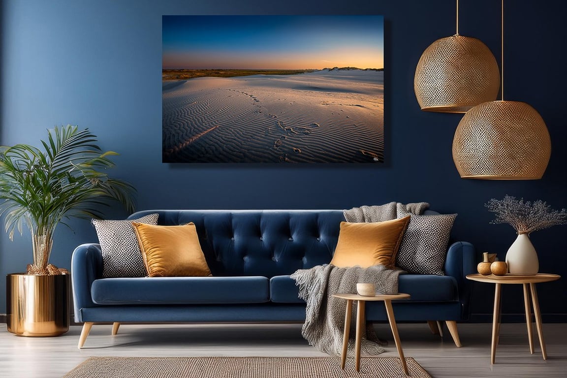 Fodspor på Råbjerg mile i Skagen en smuk sommeraften billede 2