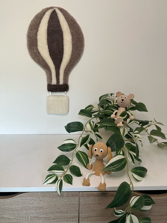 Tuftet luftballon - Håndlavet vægkunst i 100% uld. billede 2