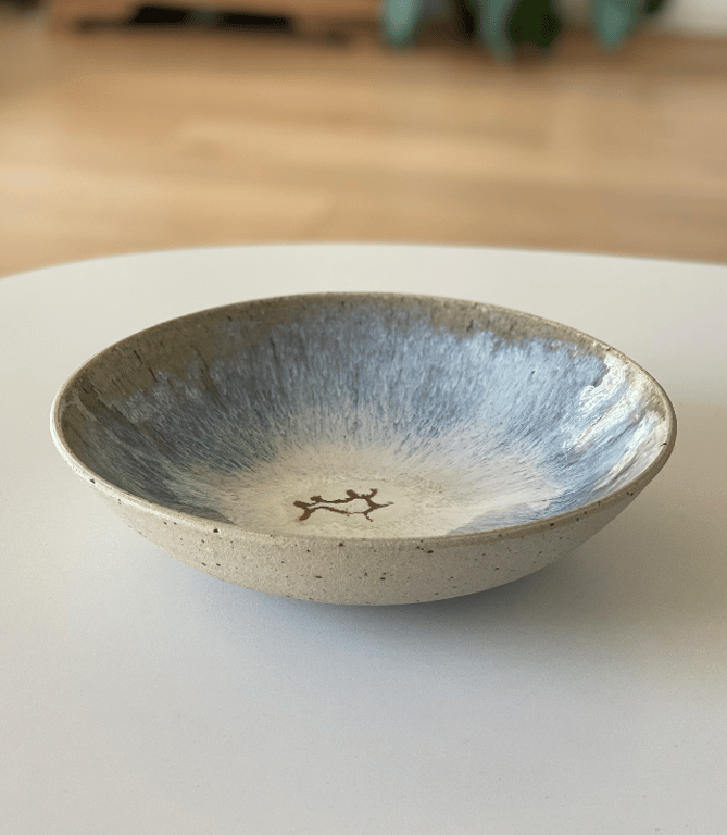 Fad, skifergrå/cremehvid - ø 24,5 cm