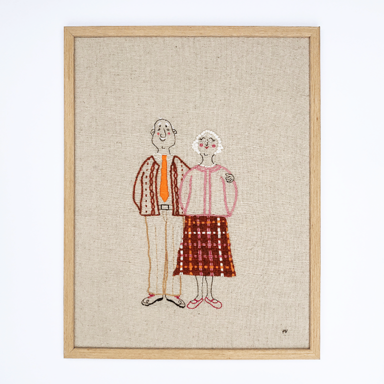 Fin i tøjet – broderi 30 x 40 cm