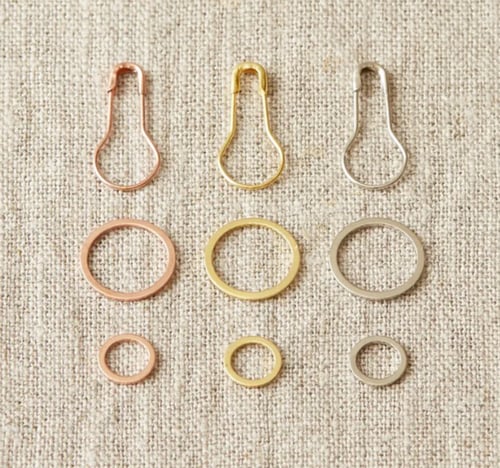 Tilbehør: CocoKnits - Precious Metal Stitch Marker i Ædel Metal