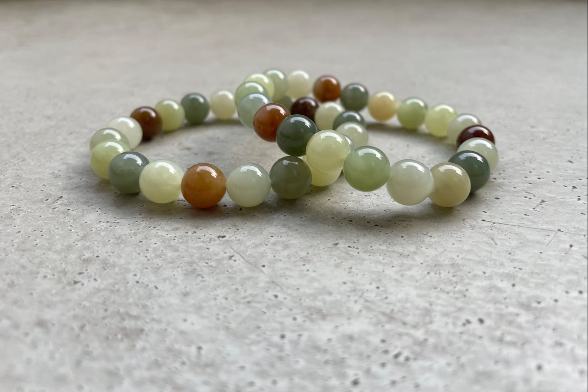 Multi Grøn Jade Nefrit Grande - Kvalitet AA billede 4