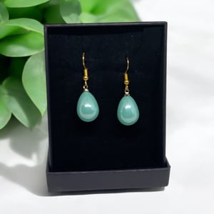 Grønne øreringe  – produktbillede