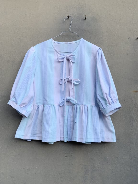 Pastel-sløjfebluse 1