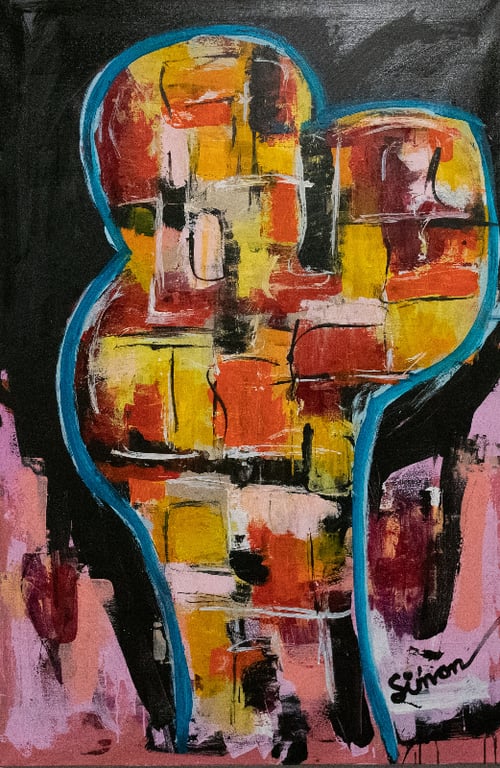 #1116 Maleri 100X150 cm SOLD billede 2
