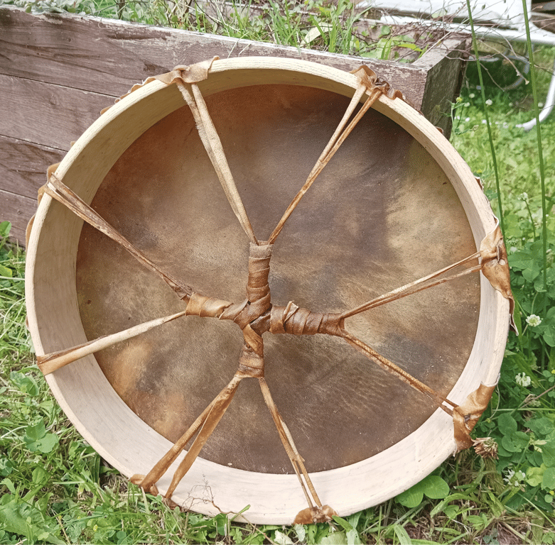 Stor og dyb Shamantromme  60 cm billede 2