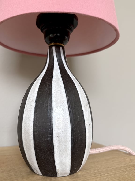 Upcycled vintage bordlampe - Michael Andersen Keramik billede 2