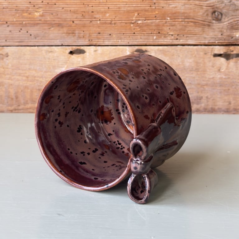 Sløjfekop i mørkerød billede 2