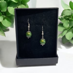 Grønne øreringe  – produktbillede