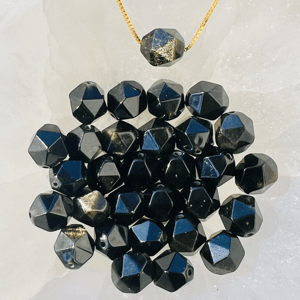 Guld Obsidian- star cut vedhæng – produktbillede