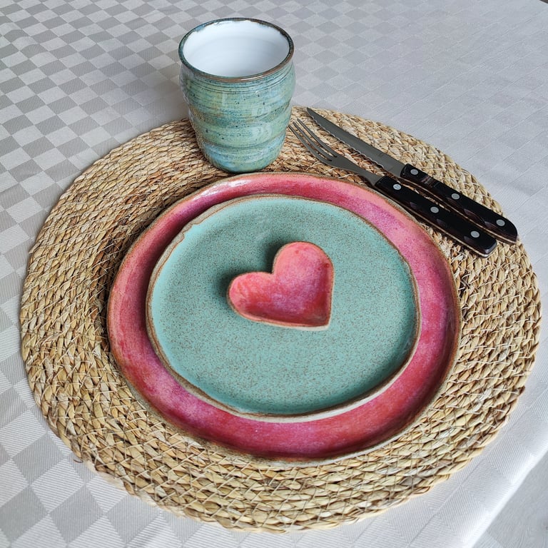 TALLERKEN Ø19 TURKIS billede 4