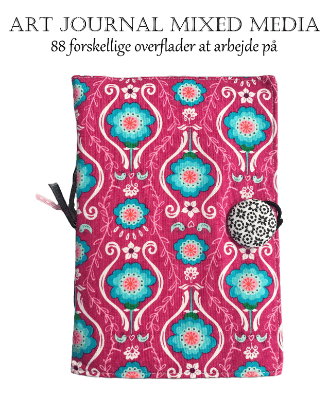 Art Journal - Cerise m/ blomster