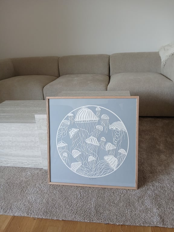 Bestillingsværk 50x50cm, indrammet  (3)