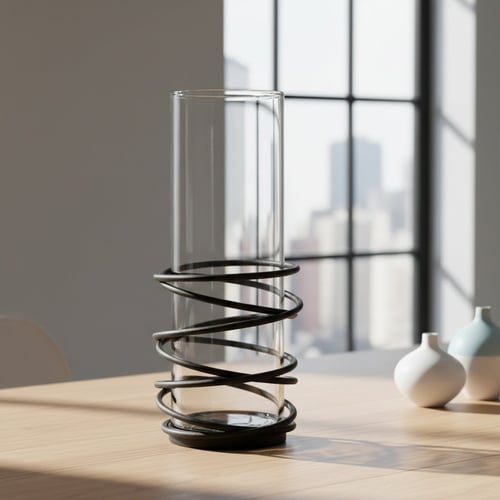 Vase i jernstativ (2)