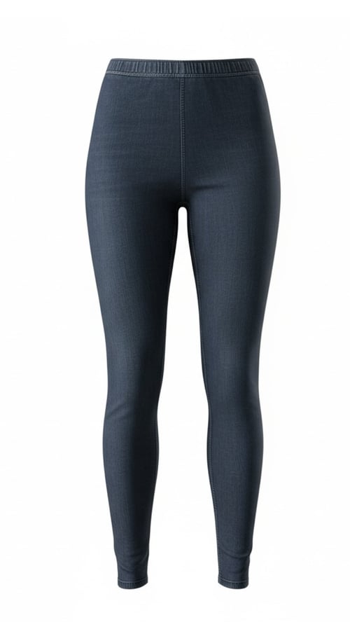 Faye soft stretch leggings, Denim blue. Findes i str. 36-48. (2)