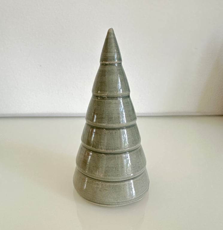Juletræ 14 cm grågrøn