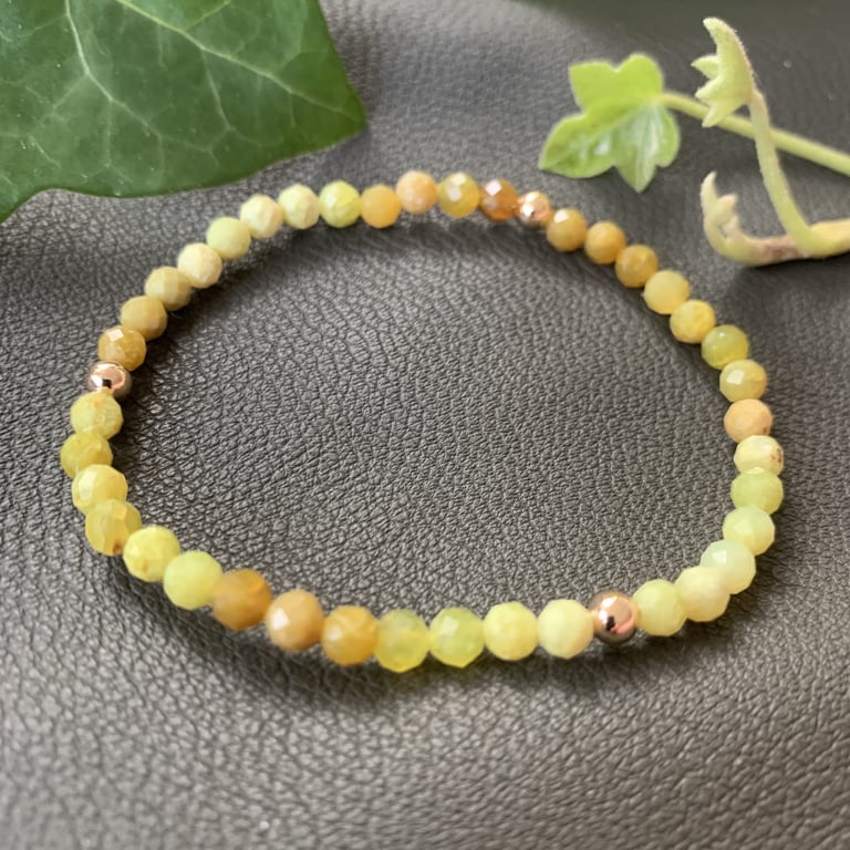 Grøn opal turmalin armbånd 4mm