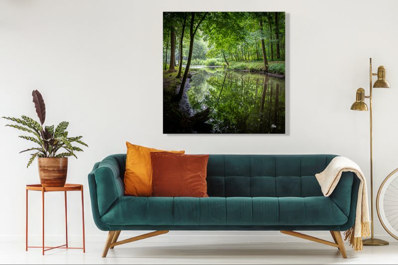 En smuk skovsø i Krageskoven ved Liselund på Møn  billede 2