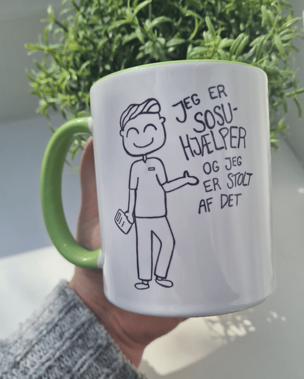 Krus: Jeg er SOSU-hjælper og jeg er stolt af det (kort hår) Grøn